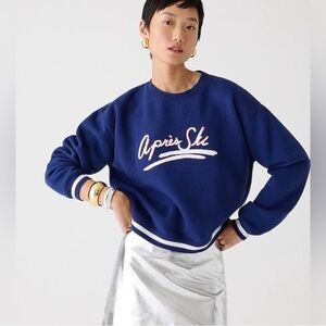 J Crew Heritage fleece après-ski graphic sweatshirt Size XL
